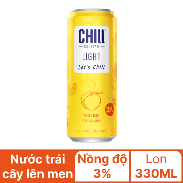Cocktail đào Chill Peach Vodka lon 330ml