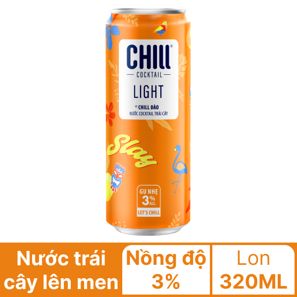 Cocktail đào Chill Peach Vodka lon 320ml