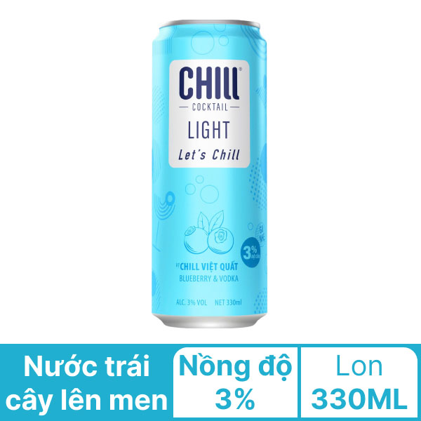 Cocktail việt quất Chill Blueberry Vodka lon 330ml