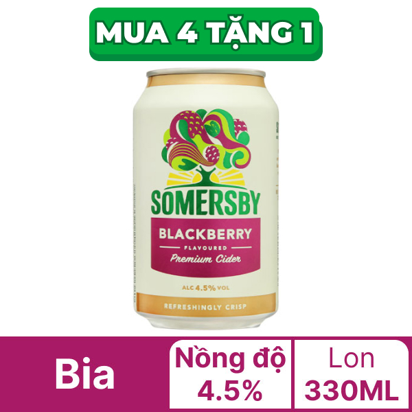 Nước táo lên men Somersby mâm xôi 330ml