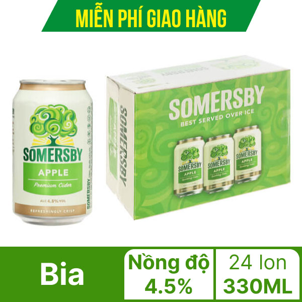 Thùng 24 lon nước táo lên men Somersby 330ml