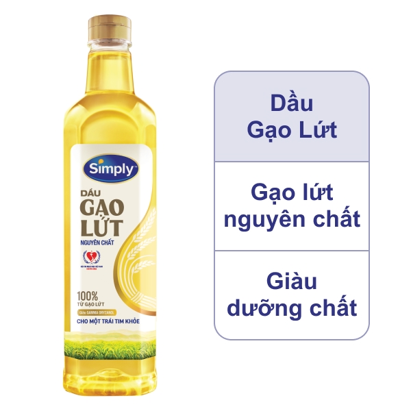 Dầu gạo lứt Simply 1 lít