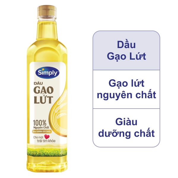 Dầu gạo lứt Simply 1 lít