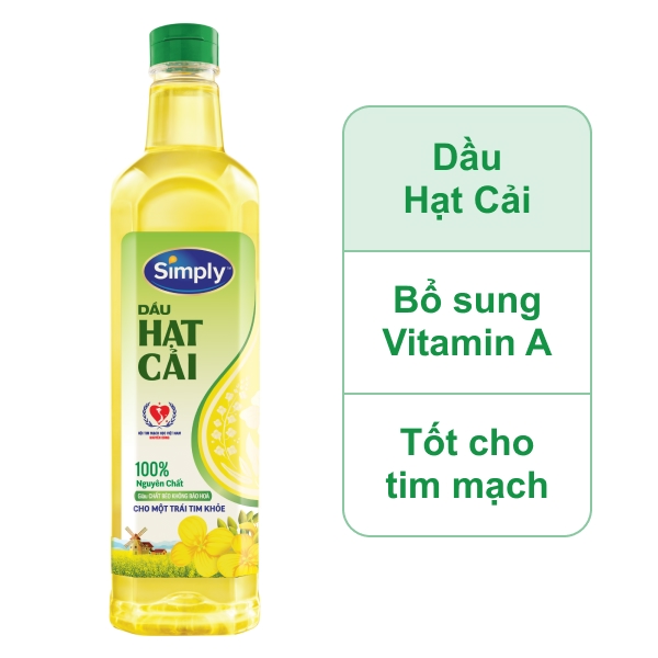 Dầu hạt cải Simply 1 lít