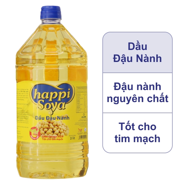 Dầu đậu nành Happi Soya 2 lít