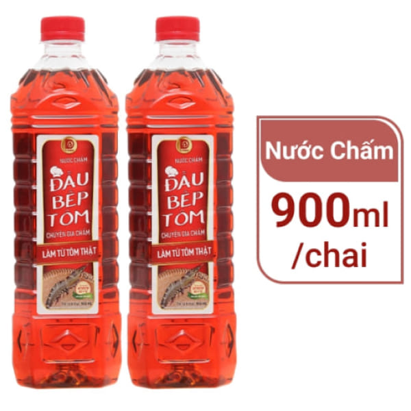 2 chai nước chấm Đầu Bếp Tôm 900ml
