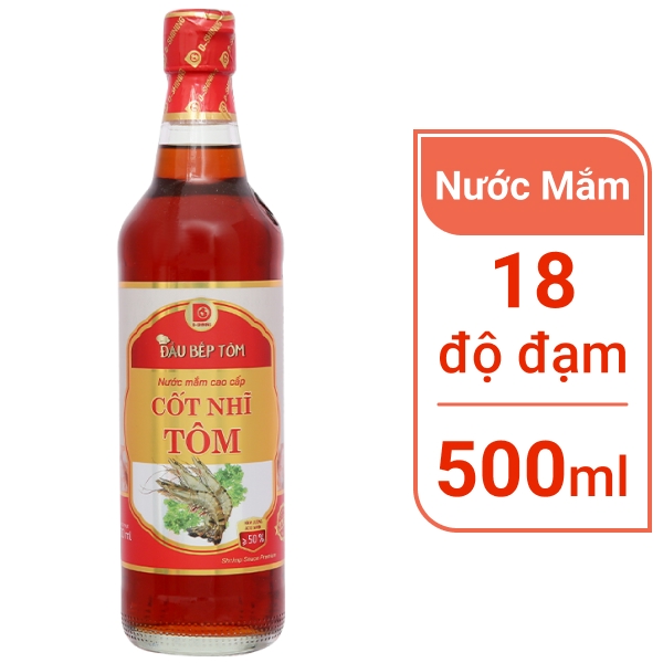 Nước mắm cốt nhĩ tôm Đầu Bếp Tôm 500ml
