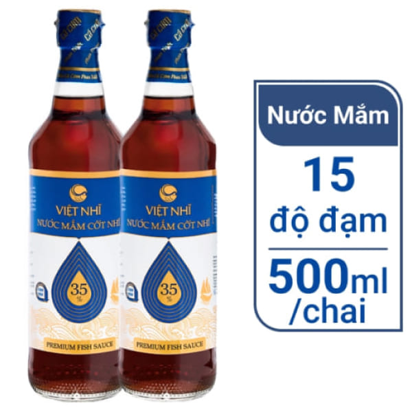 2 chai nước mắm cốt nhĩ Việt Nhĩ 500ml