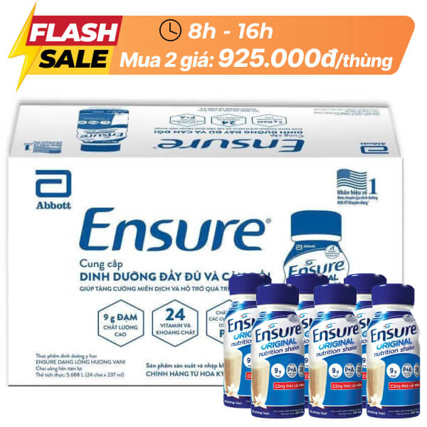 24 chai sữa Ensure Original vani 237ml