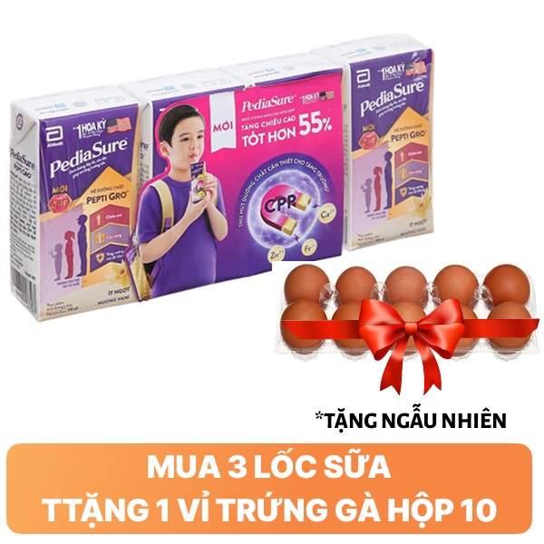 Lốc 4 hộp sữa pha sẵn PediaSure vani 110ml