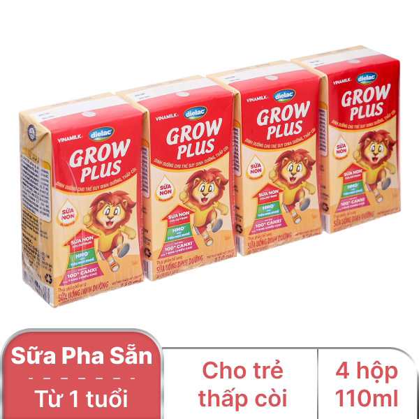 Lốc 4 hộp sữa non Dielac Grow Plus 110ml