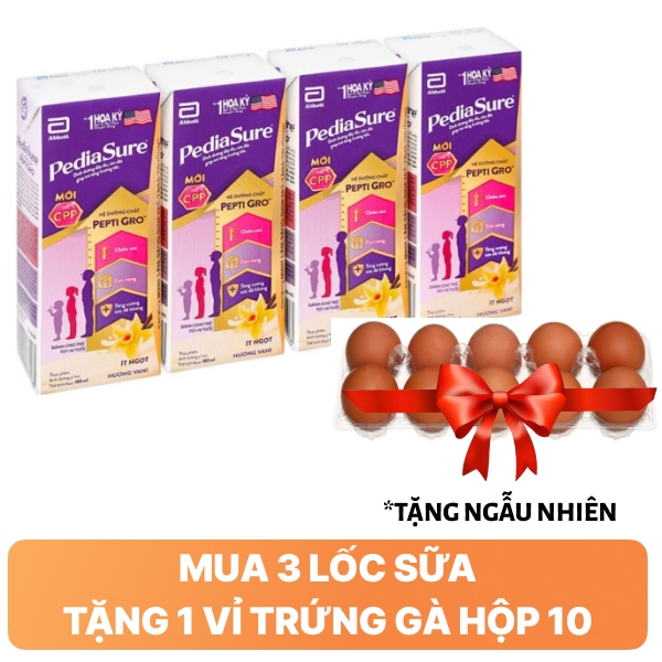 Lốc 4 hộp sữa pha sẵn PediaSure vani 180ml