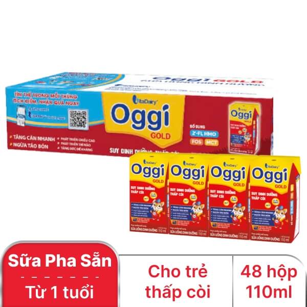Thùng 48 hộp sữa VitaDairy Oggi Gold 110ml