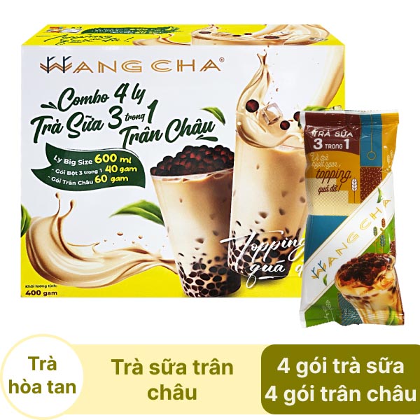 Trà sữa trân châu 3 in 1 Wangcha 400g