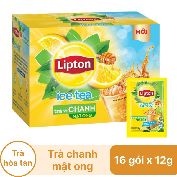 Trà Lipton Ice Tea chanh mật ong 16 gói x 12g