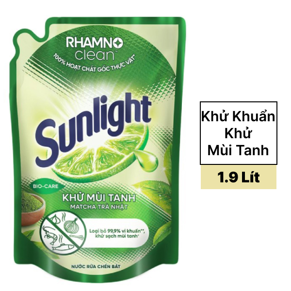 Nước rửa chén Sunlight matcha 1.9 lít