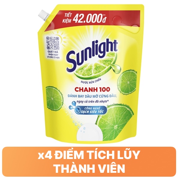 Nước rửa chén Sunlight chanh 2.9 lít