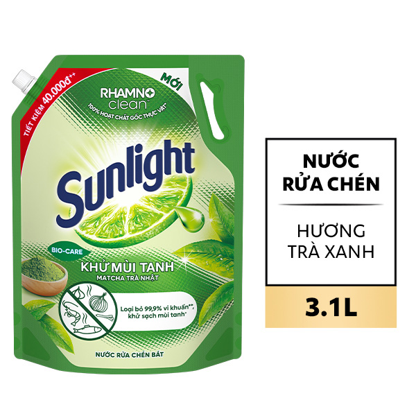 Nước rửa chén Sunlight matcha 3.1 lít