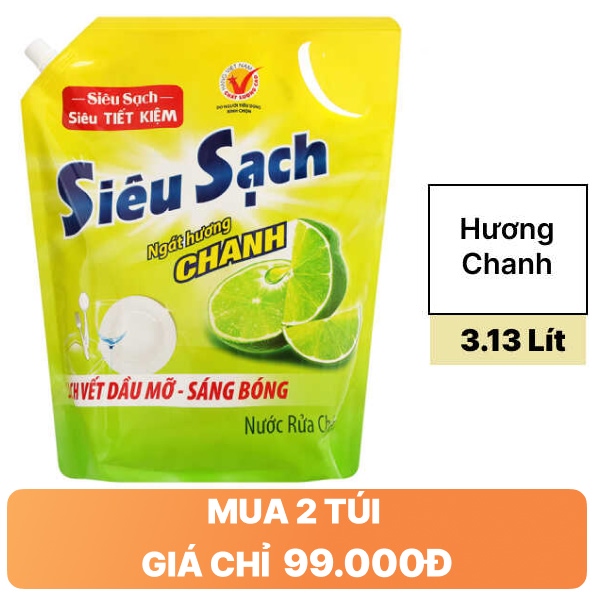 Nước rửa chén Lix chanh 3.13 lít