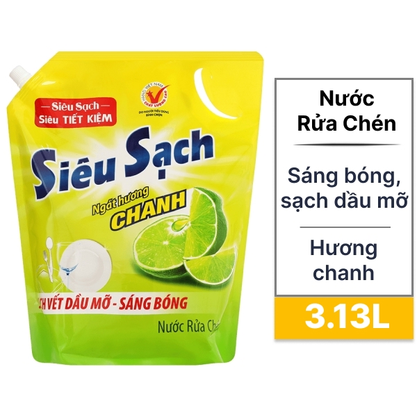 Nước rửa chén Lix chanh 3.13 lít