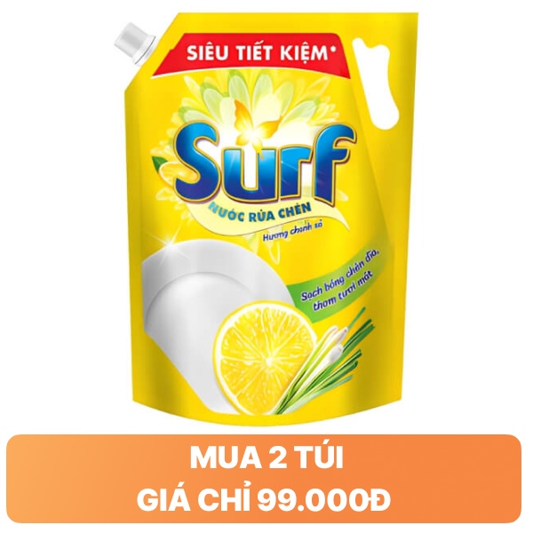 Nước rửa chén Surf chanh sả 3 lít