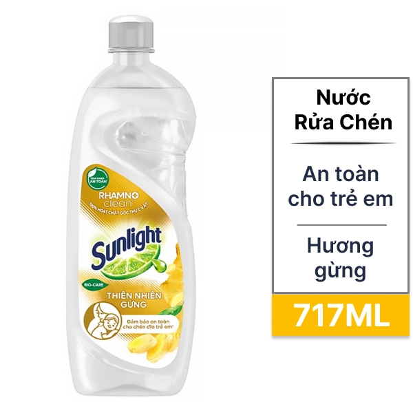 Nước rửa chén Sunlight gừng 717ml
