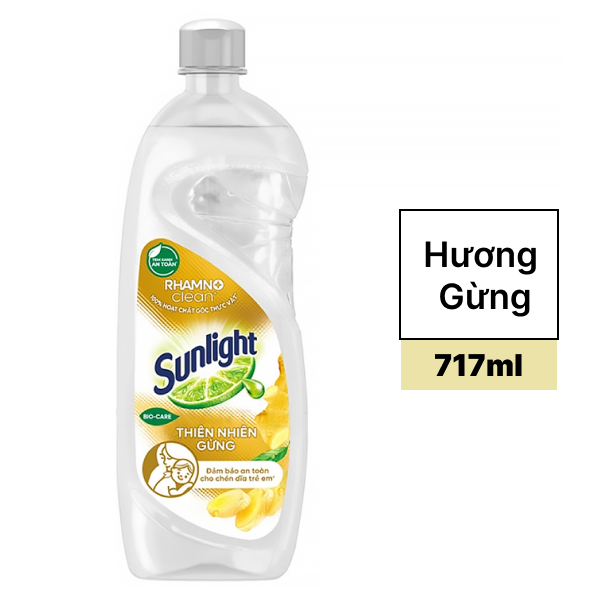Nước rửa chén Sunlight gừng 717ml