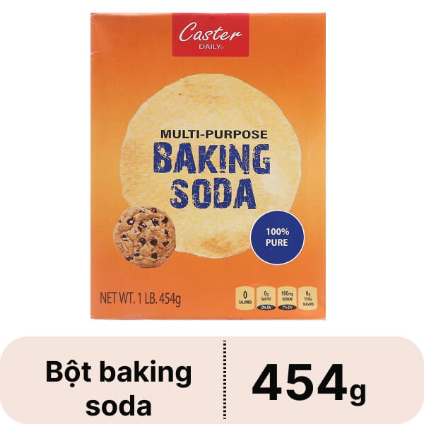 Bột baking soda tinh khiết Caster Daily hộp 454g