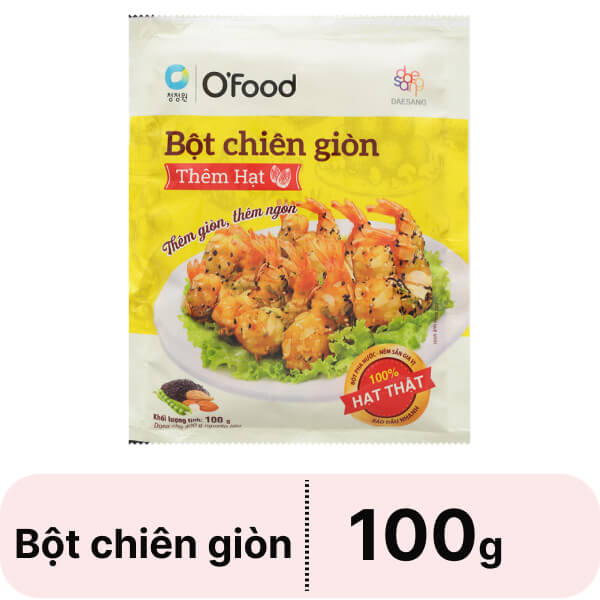 Bột chiên giòn thêm hạt O'food 100g