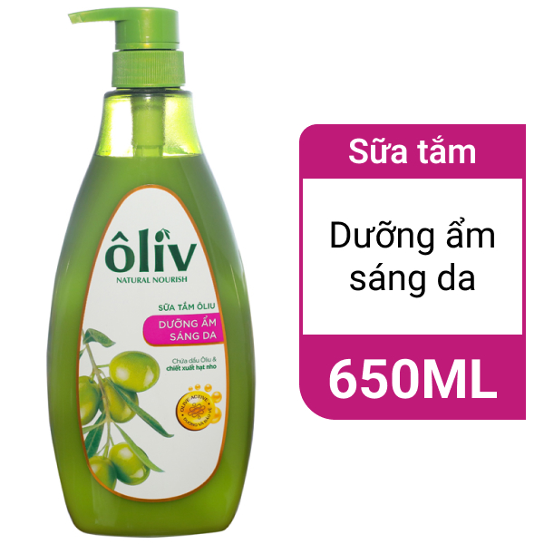 Sữa tắm Ôliv dưỡng ẩm sáng da 650ml