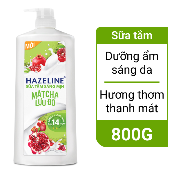 Sữa tắm Hazeline matcha lựu đỏ 800g