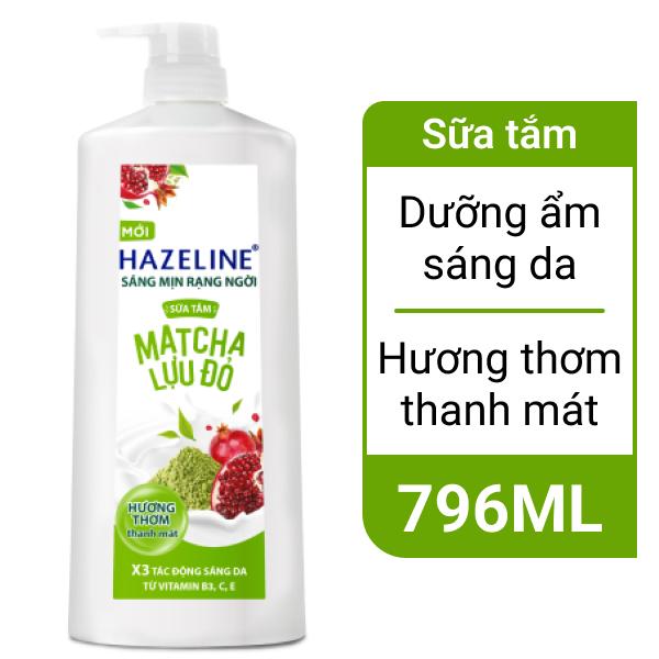 Sữa tắm Hazeline matcha lựu đỏ 796ml