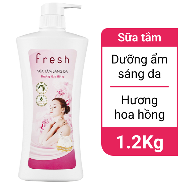 Sữa tắm sáng da Fresh hoa hồng 1.2kg