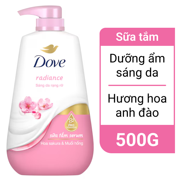 Sữa tắm Dove Radiance hoa Sakura 500g