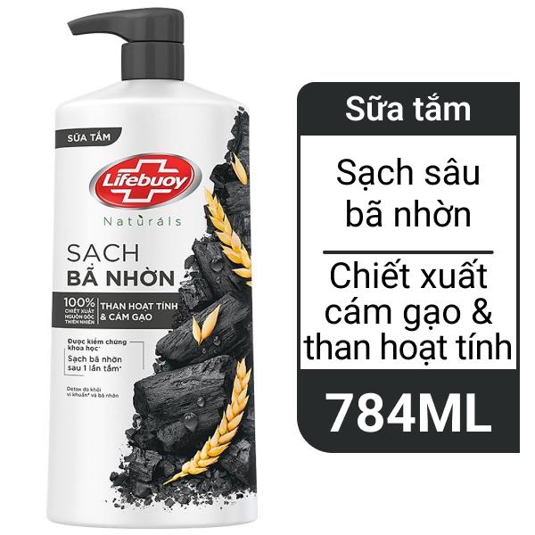 Sữa tắm Lifebuoy than hoạt tính & cám gạo 784ml