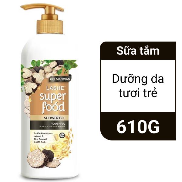 Sữa tắm Lashe Super Food dưỡng da tươi trẻ 610g