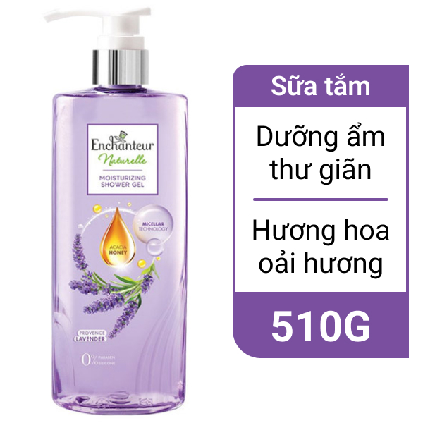 Sữa tắm dưỡng da thiên nhiên Enchanteur Naturelle hương hoa oải hương 510g