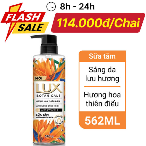 Sữa tắm nước hoa Lux hoa thiên điểu 562ml