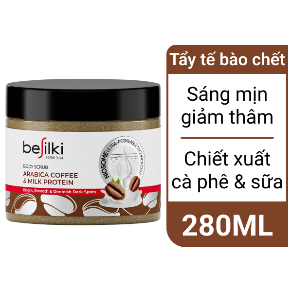 Tẩy tế bào chết Besilki cà phê và tinh chất sữa 280ml