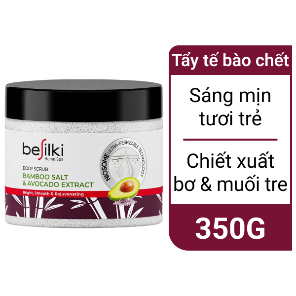 Tẩy tế bào chết Besilki muối tre và chiết xuất bơ 350g