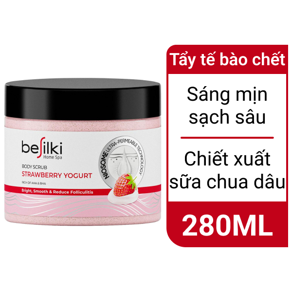 Tẩy tế bào chết Besilki Sữa chua dâu 280ml