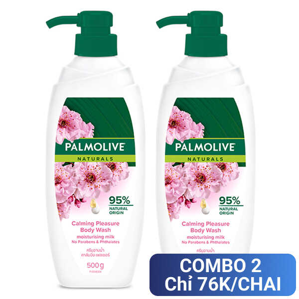 2 chai sữa tắm Palmolive hoa anh đào & sữa 500g