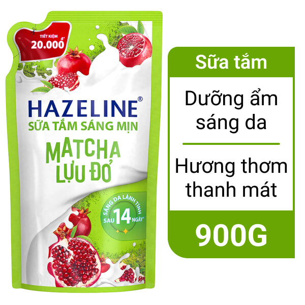 Sữa tắm Hazeline matcha lựu đỏ 900g