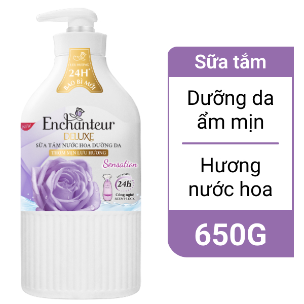 Sữa tắm nước hoa Enchanteur Sensation 650g