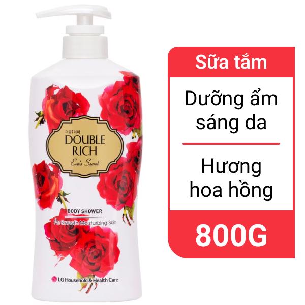 Sữa tắm Double Rich hoa hồng 800g
