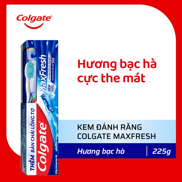 Kem đánh răng Colgate MaxFresh bạc hà 225g