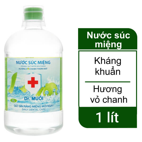 Nước súc miệng Dr.Muối vỏ chanh 1 lít