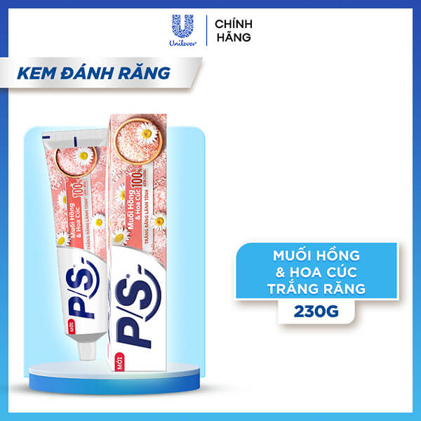 Kem đánh răng P/S muối hồng & hoa cúc 230g