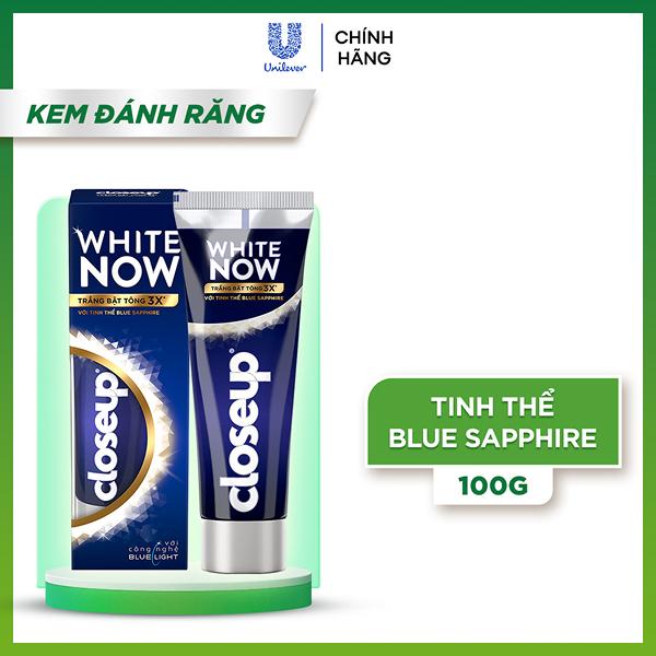 Kem đánh răng Closeup White Now tinh thể Blue Sapphire 100g