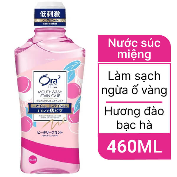 Nước súc miệng Sunstar Ora2 me Peach Leaf Mint 460ml